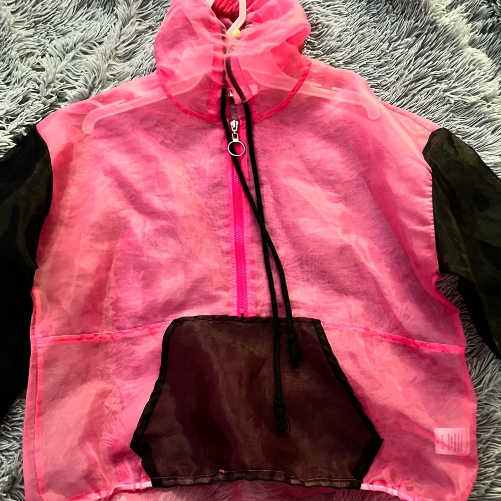 Pink and black see they jacket